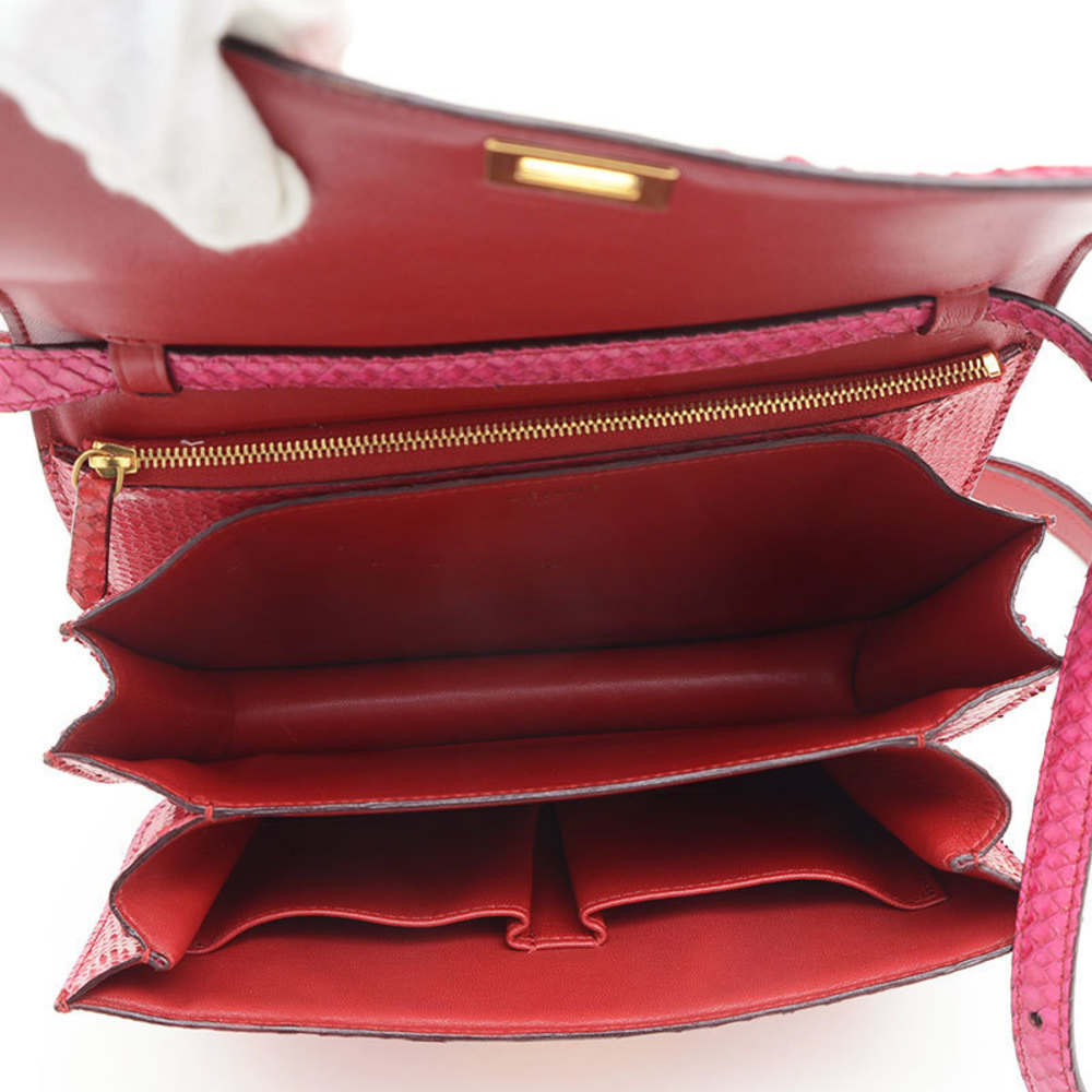 Celine Bag Shoulder Leather Pink Python - image 5